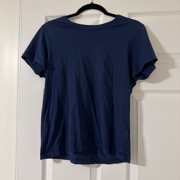 Navy Blue Relaxed Fit T-Shirt - Soft Basic Crew Neck Tee - Picture 1 of 1
